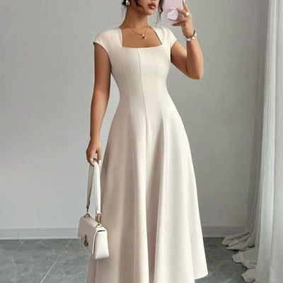 Robe décontractée à manches courtes pour femme