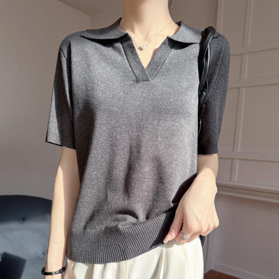 Minimalist Mock-Neck T-Shirt