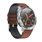 Silver with brown leather