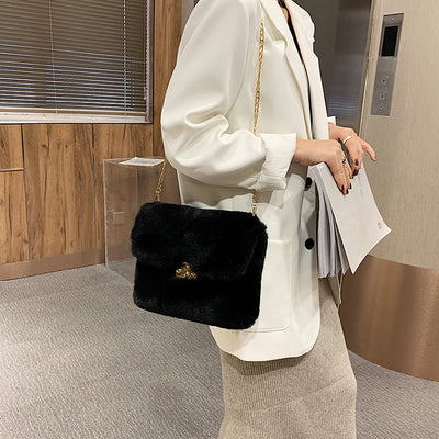 Women's Fashion Plush One-shoulder Crossbody Bag
