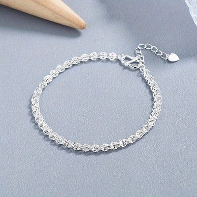 Bracelet femme queue de phénix style ethnique plaqué argent, perles au design gravé