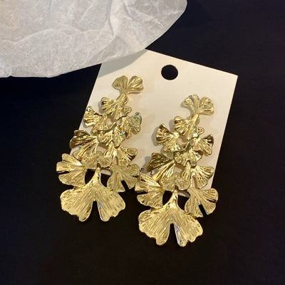 French Retro Gold High-grade Design Earrings For Women