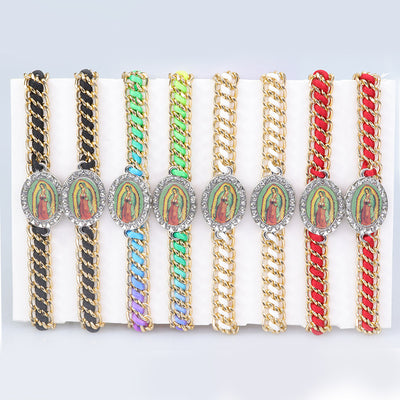 Virgin Mary Woven Bracelet Gift Carrying Strap