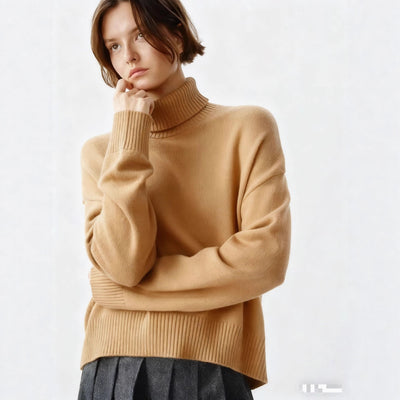 Loose Knit Turtleneck Sweater