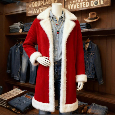 Women's Casual Christmas Patchwork Color-Block Coat