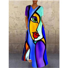 Abstract Face Blue