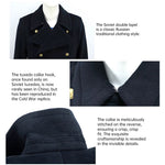 Replica Soviet Navy M69 Officer's Winter Overcoat - Black 12-Button Wool Melton Long Coat