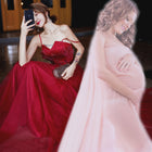 Wine red high waist long style