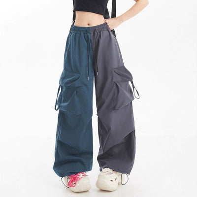 Two-Tone Multi-Pocket Pants
