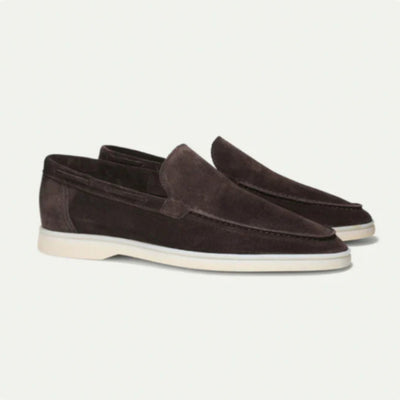 Mocassins homme en daim mat à enfiler