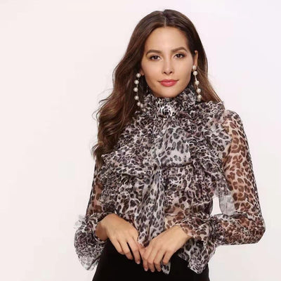 European And American Sheer Top Long Sleeve