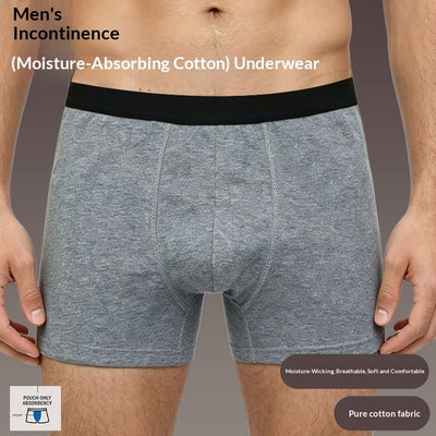 Men's Leak-Proof Underwear Plus-Size Mid-Rise Boxer Briefs