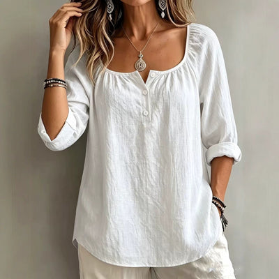 Pull col en V, coupe ample, uni