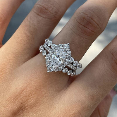 Sanjie, nouvelle bague bijou mode européenne et américaine en gros, bague femme en zircon ovale transfrontalière en gros