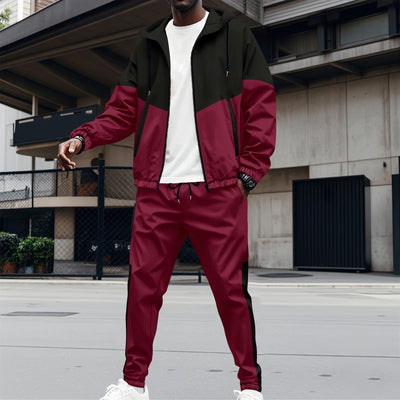 Men's New Spring Autumn Hooded Sportswear Set