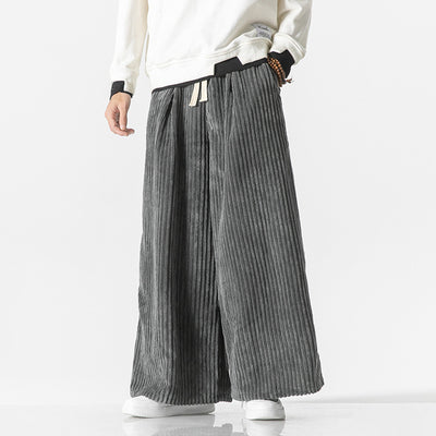 Men's Corduroy Loose Straight Wide-leg Pants